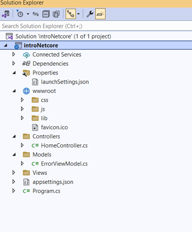 Asp .Net Core Project Structure